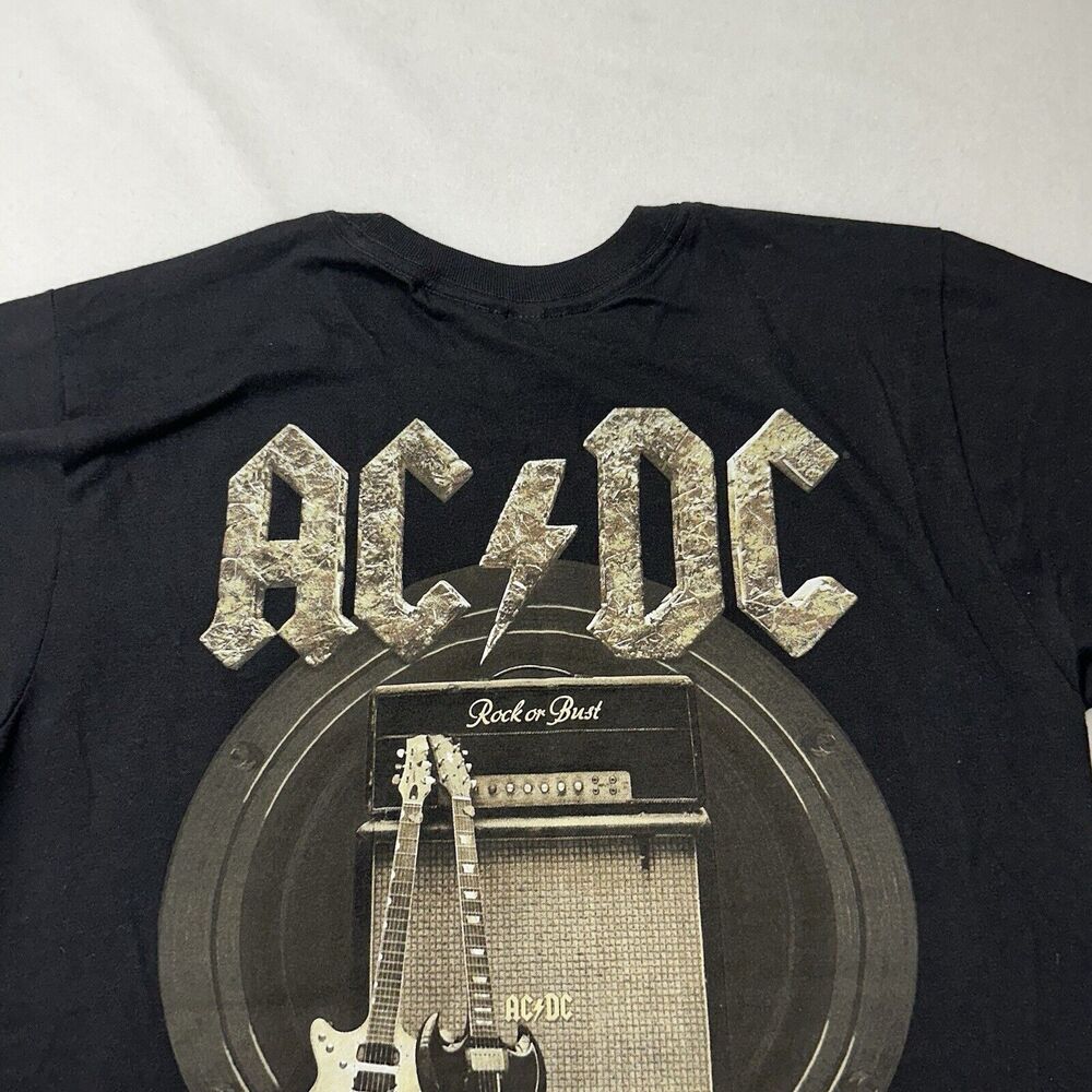AC/DC Adult Small Rock Or Bust America 2016 Tour Tee Band Graphic T Shirt - Picture 11 of 12